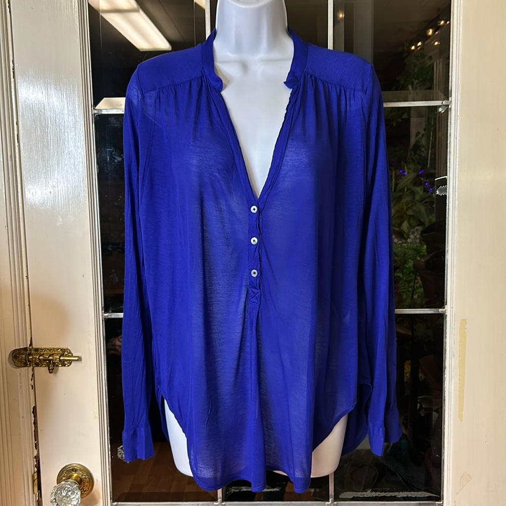 Aritzia Babaton Rayon Long Sleeve Blouse Top XS